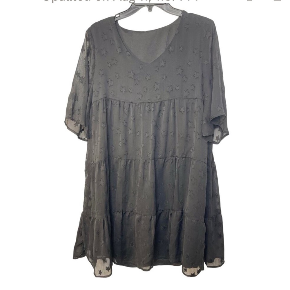 Black dress women's size large short sleeve casual summer work casual easy wear